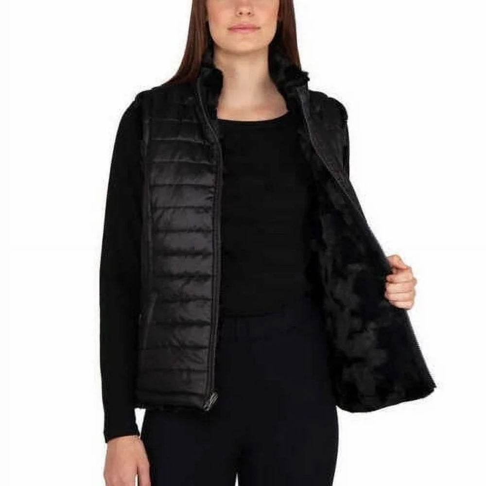 Reversible Faux Fur/ Puffer Vest